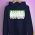 Assume Nothing Aromantic Pride Flag Hoodie - Navy